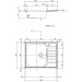Dřez TEKA UNIVERSAL 1B 580x500 1B 1D MIKROLINEN